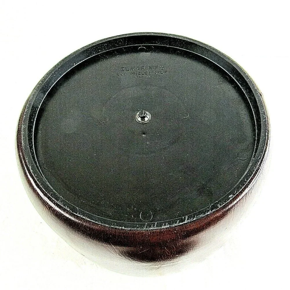 Vintage Ice Bucket Faux Leather Brown Oakridge Country Club Rare 1977 Elmar Mfg